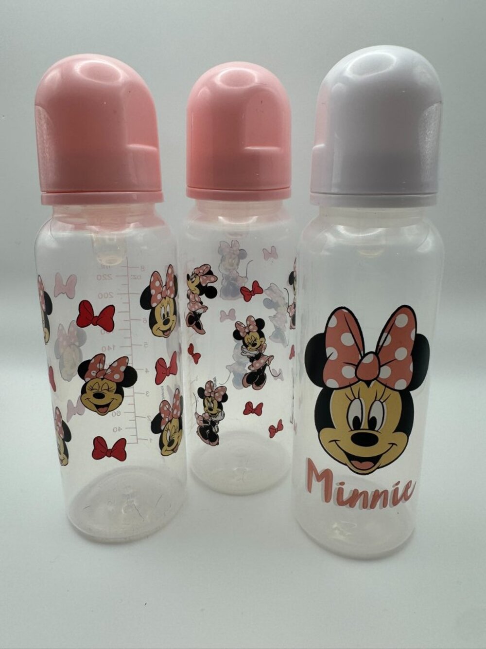 Cudlie Minnie Mouse 8oz 240ml Baby Bottles (Set of Three)